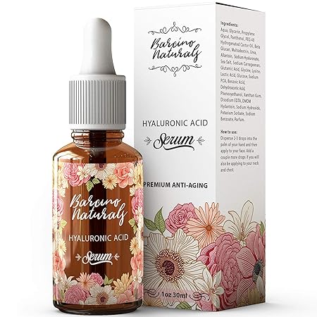 Hyaluronsäure Serum Hochdosiert Hyaluron Gesichtsserum Hydranov - Vegan & Hochkonzentriert 30ml - Hyaluron Anti Aging gegen F