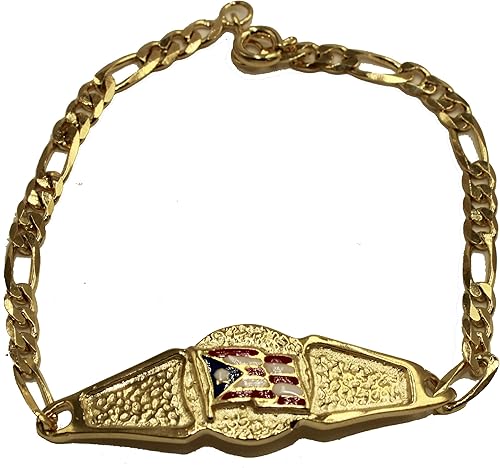 Amazon Com Diamantados Of Florida Puerto Rico Flag Id Tag 18k