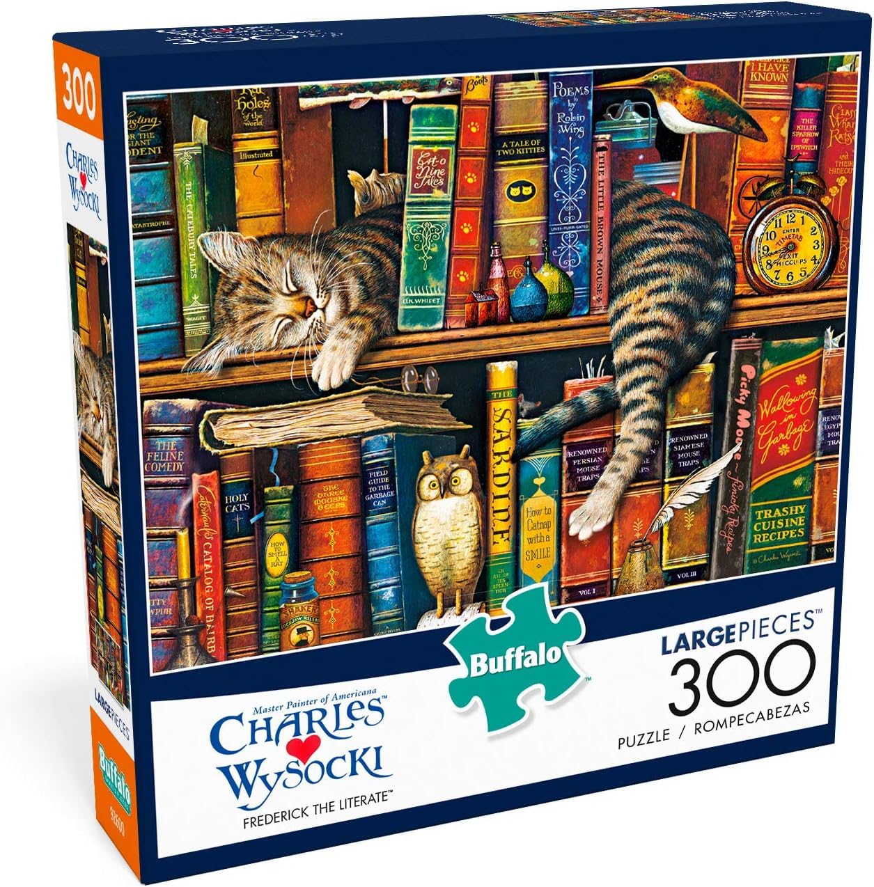 Photo 1 of Buffalo Games - Charles Wysocki - Frederick The Literate - 300 Piece Jigsaw Puzzle For Adults -Challenging Puzzle Perfect for Game Nights - Finished Size is 21.25 x 15.00