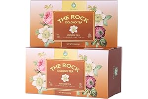 TEAFAY Wuyi Rock Oolong Tea – 20 Count (40 Cups), 100% Natural, Handpicked, Whole Leaf Pyramid Tea Bags, Individually Wrapped, Roasted Flavor, Caffeinated