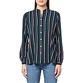 Tommy Hilfiger Womens Striped Long Sleeve Button Up Sportswear Top
