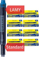 Online 40x Double-Sided Royal Blue Ink Cartridges 8-Pack Universal Refills view 1