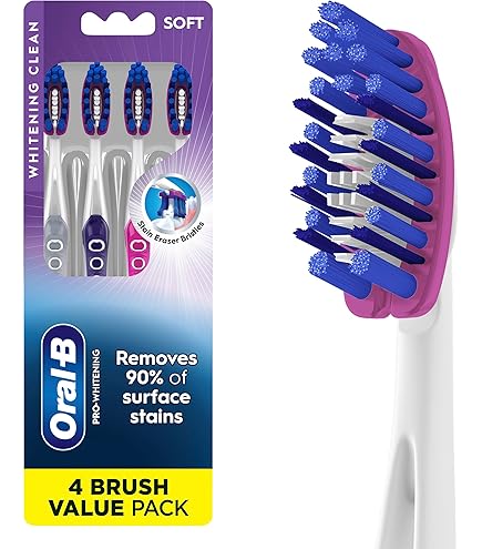 Amazon.com : Oral-B 3D White Luxe Stain Eraser Toothbrushes, Soft