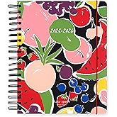 kate spade new york Daily Planner 2025-2026 Mega Agenda August 2025-December 2026, Hardcover Weekly and Monthly Spiral Planner with Stickers (Summer Fruit)