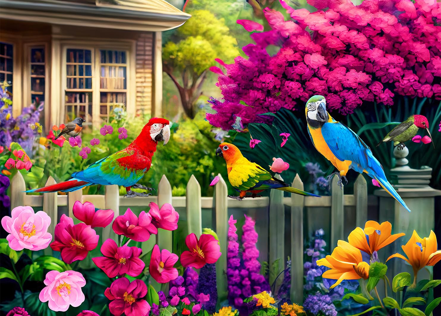 Puzzles 500 Pieces for Adults jigsaw puzzles for adults 500 Piece Puzzle Educational Games -Garden Kingfisher — image 1