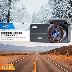 Yonvim Dash Cam Front and Rear 2.5K + 1080P QHD