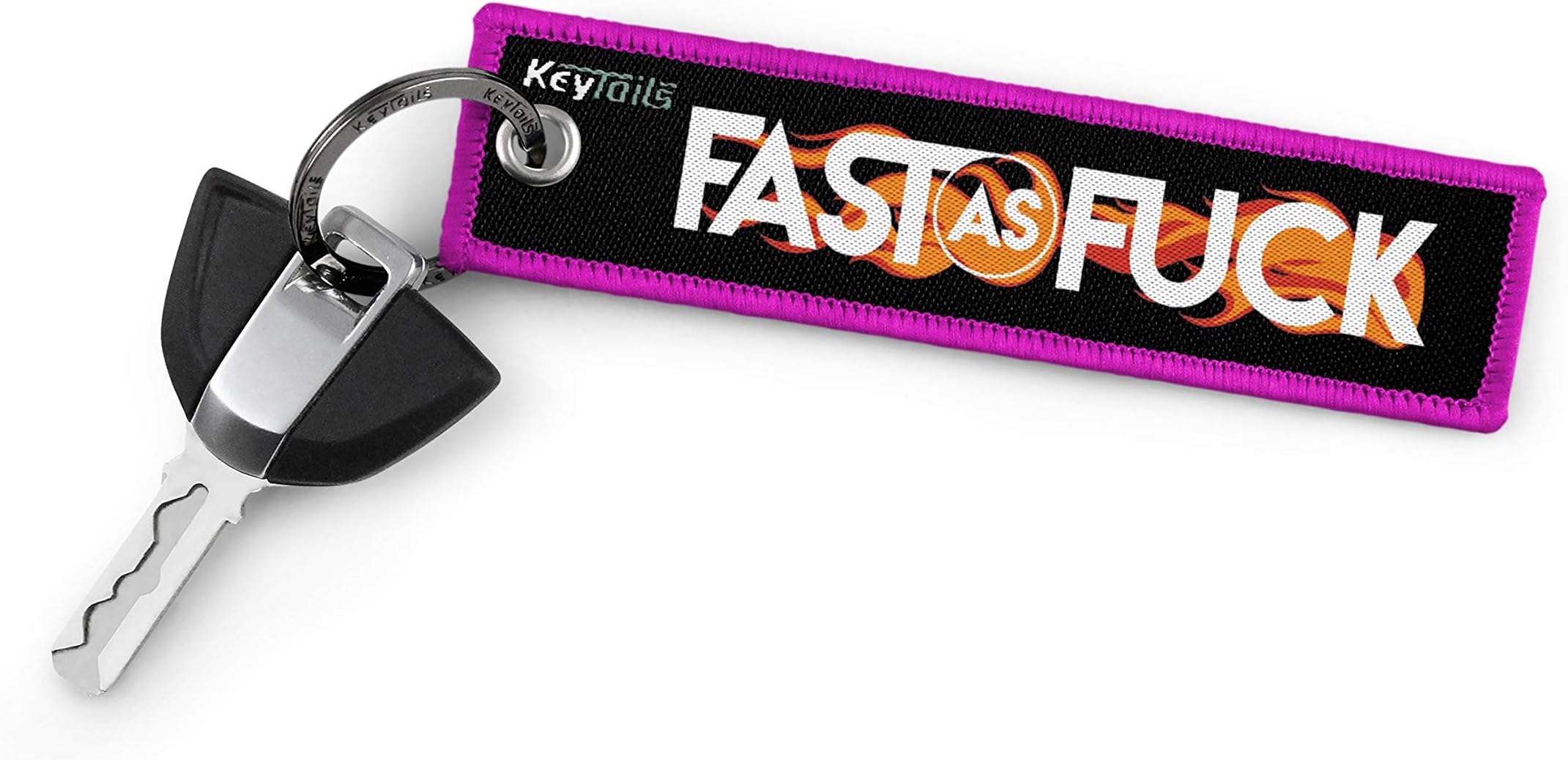 KEYTAILSKeychains, Premium Quality Key Tag for Motorcycle, Car, Scooter, ATV, UTV [Fast As F#ck]