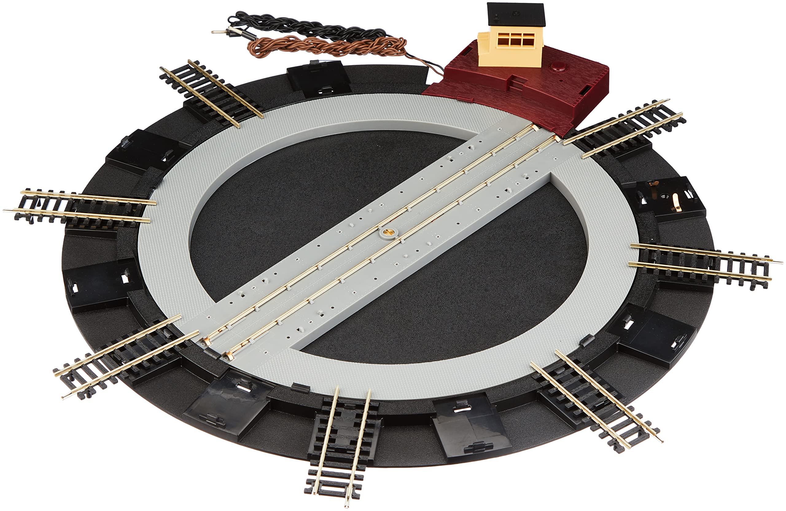 Hornby R070 OO Gauge Motorised Turntable, Model Train Accessories for Adding Scenery, Dioramas, Woodland, Buildings and More to 00 Gauge Model Railway - 1:76 Scale