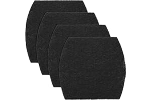 USEAMIE Cat Litter Box Replacement Filters Activated Carbon Charcoal Filters Compatible with Petmate Booda Dome Clean Step Cat Litter Box 4 Pack