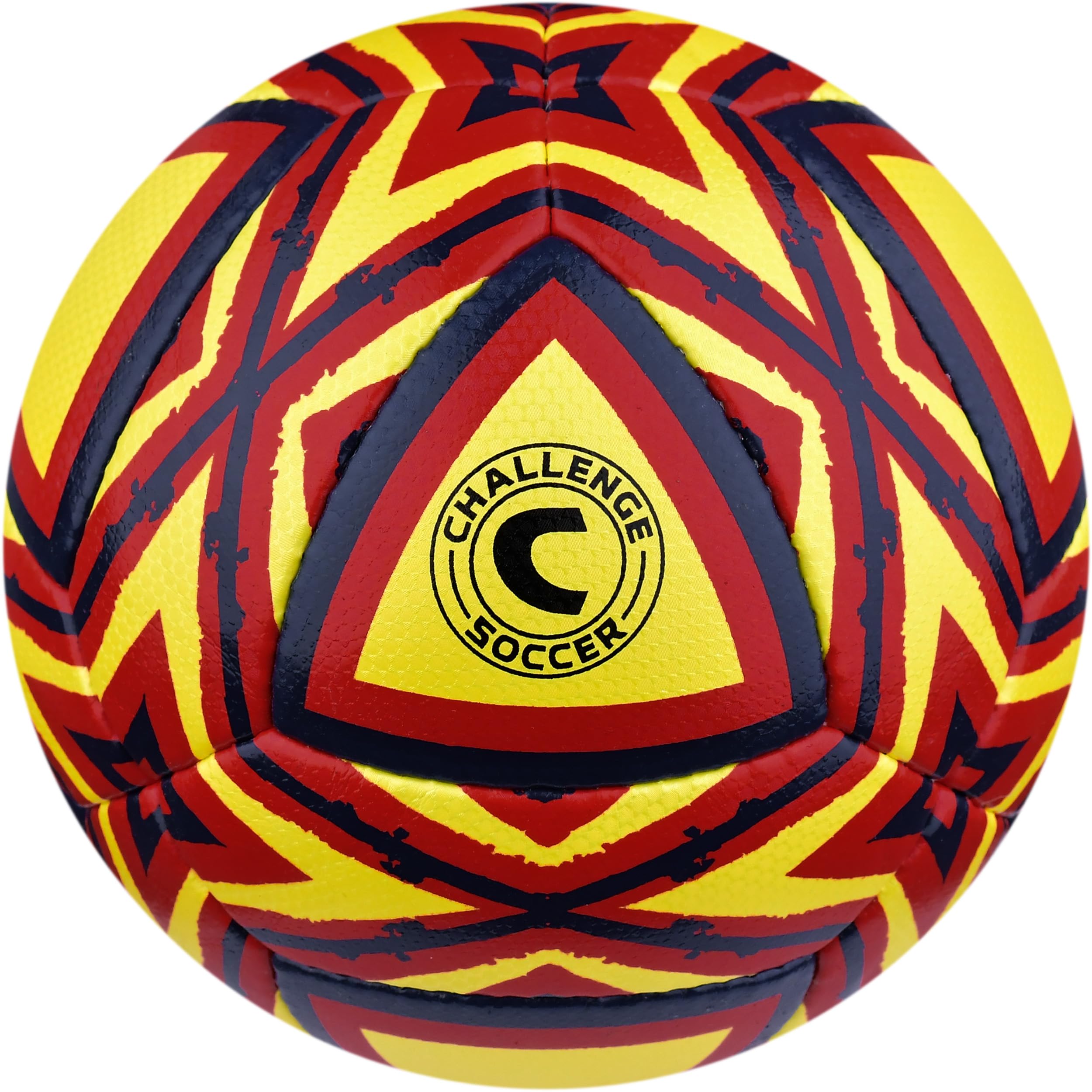Photo 1 of ZALLY Futsal Ball - Durable and Vibrant Yellow/Red-Navy Design for Indoor Soccer Play (4)