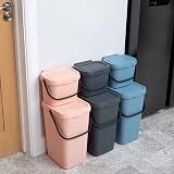 Addis 18 Litre Recycling Bin with Clip Lock Lid and Handle Light Grey view 7