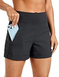 CRZ YOGA Women's Lightweight Mid Rise Hiking Shorts
