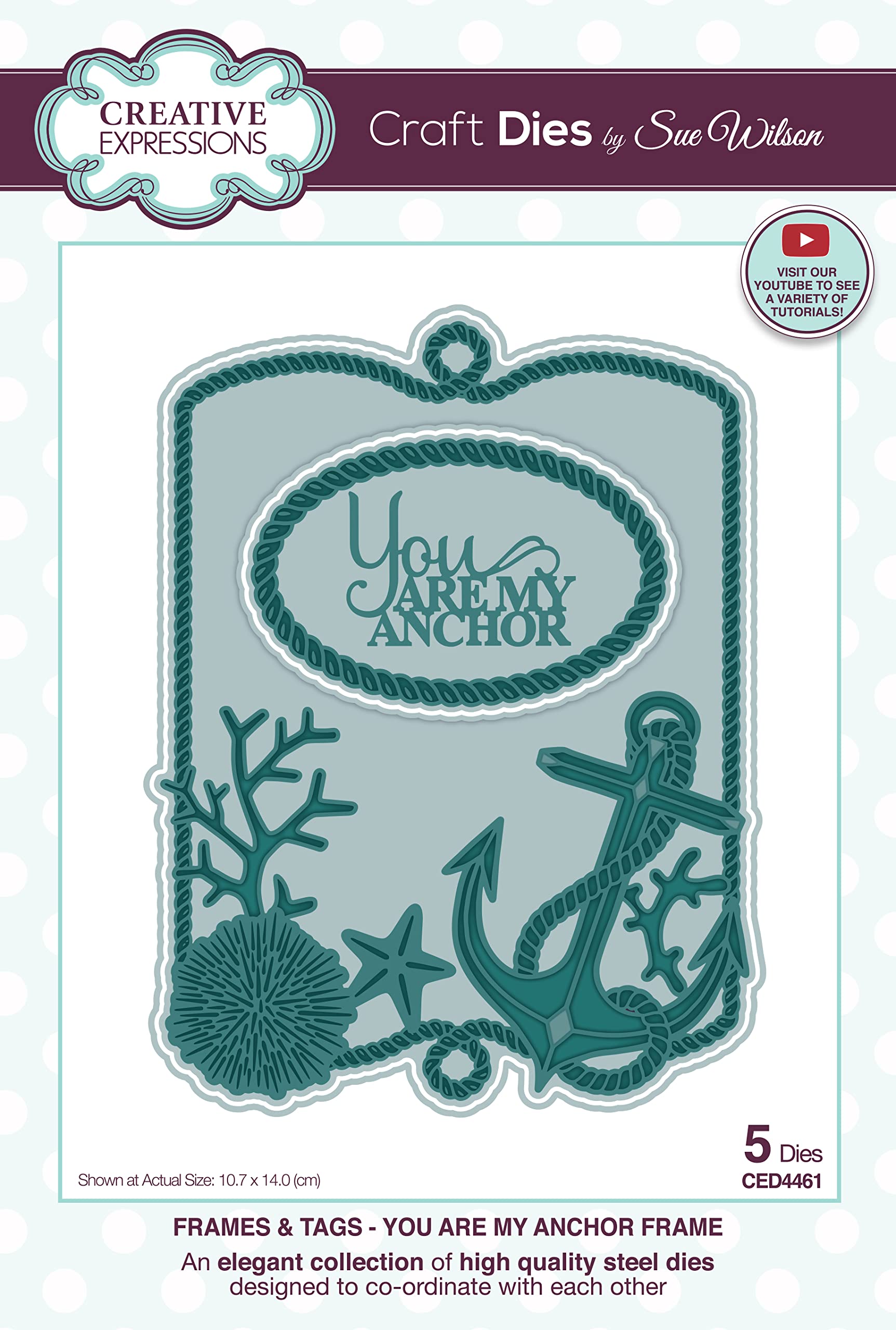 Sue Wilson - You are My Anchor - Frame - Craft Die