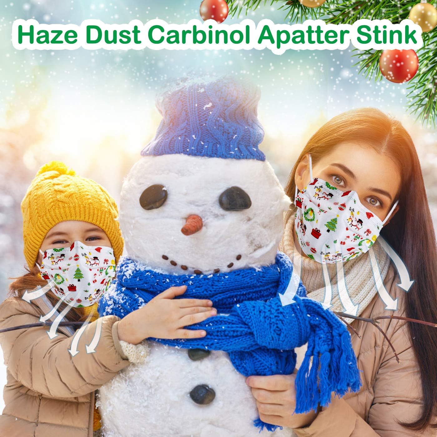 WAPIKE Disposable Face Masks, Kids Face Masks, Christmas Face Mask for Kids Child Adults : Sports & Outdoors