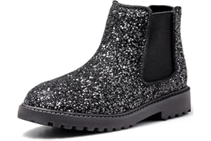 PUBOOM Girls Ankle Boots Kids Girls Dress Boots Winter Girl Boot Shoes