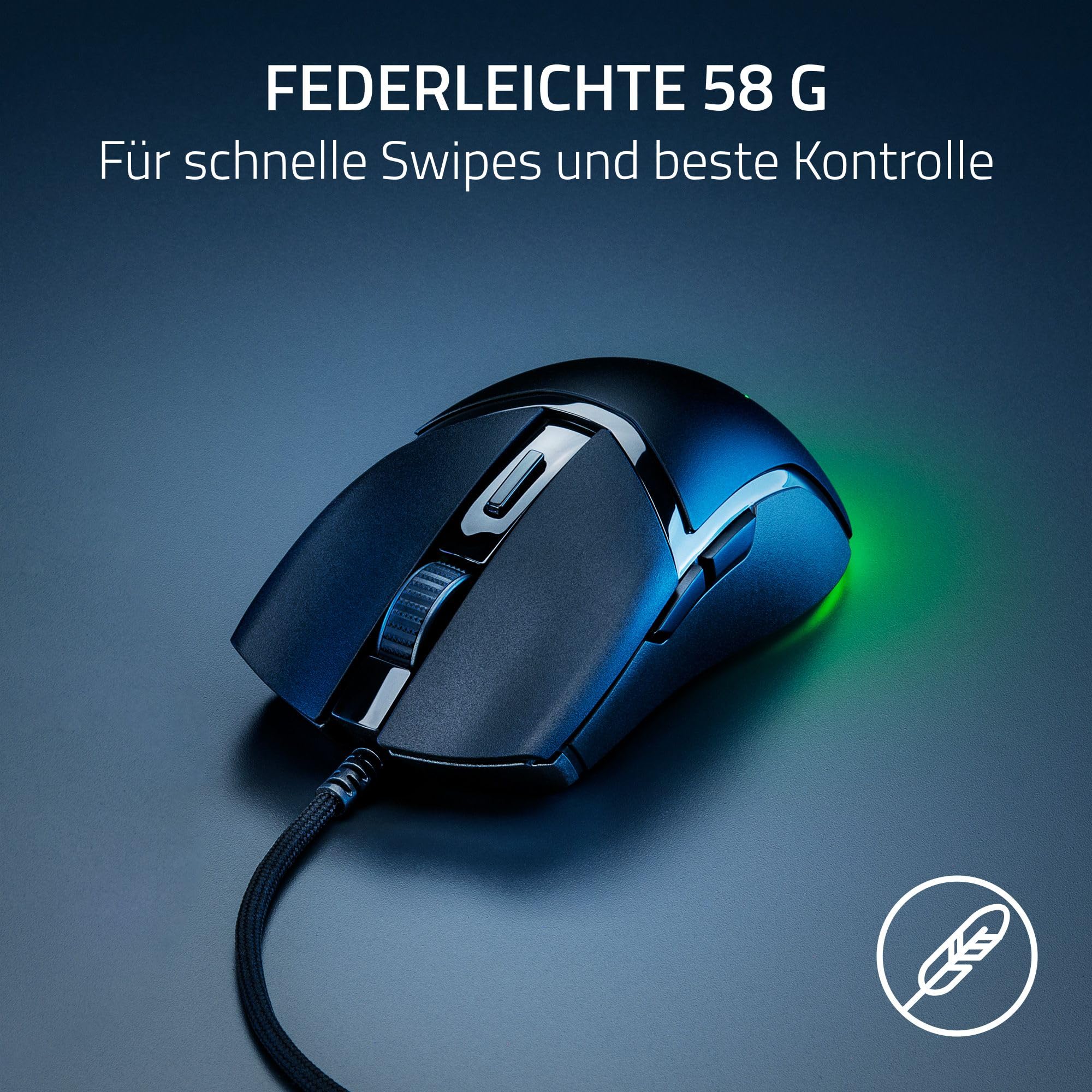 Razer Cobra - Leichte kabelgebundene Gaming-Maus mit Chroma RGB (Federleichte 57 g, Optische Maus-Switches der 3. Gen, Chroma-Beleuchtung mit Unterbodenbeleuchtung, Präzise Sensor-Anpassungen) Schwarz 4