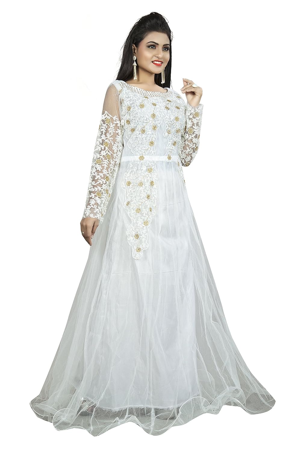 jash creation women's net anarkali gown (jash2000_white_free size)