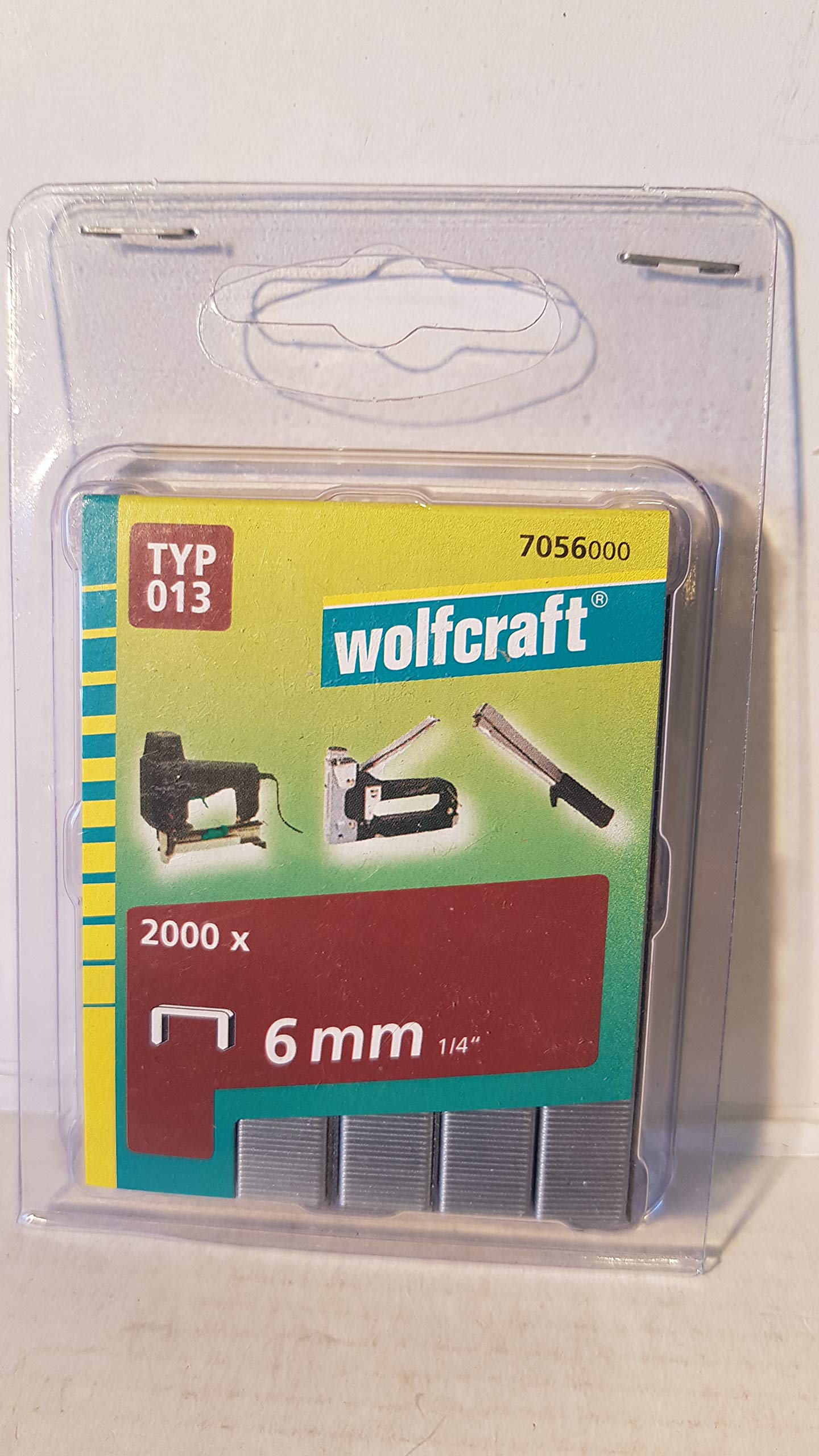 wolfcraft Broad Back Staple, Type 013 I 7056000 I Ideal for fastening fabric, textiles and thin strips of wood