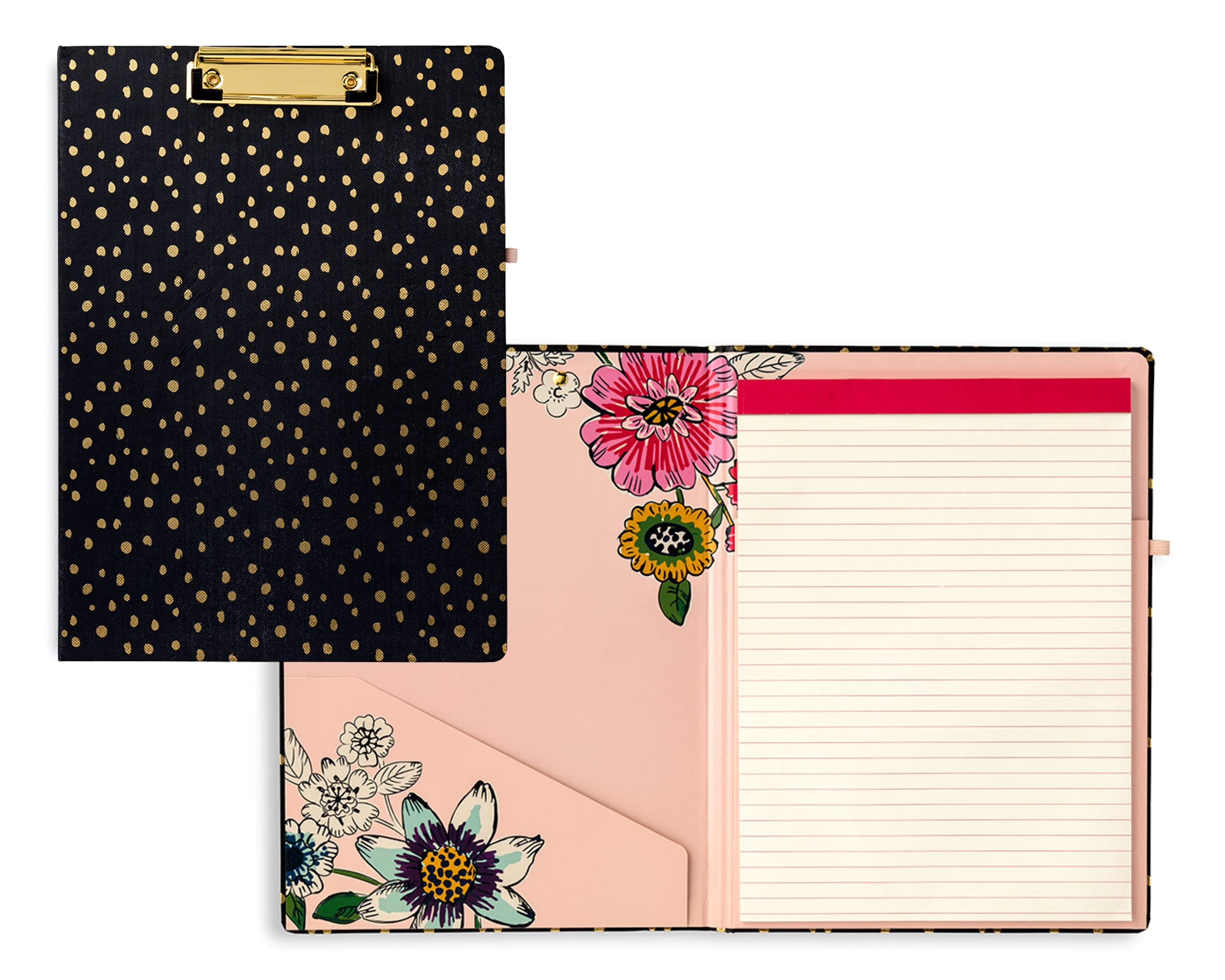 Vera Bradley Women's Clipboard Folio (Midnight Gold Dots)