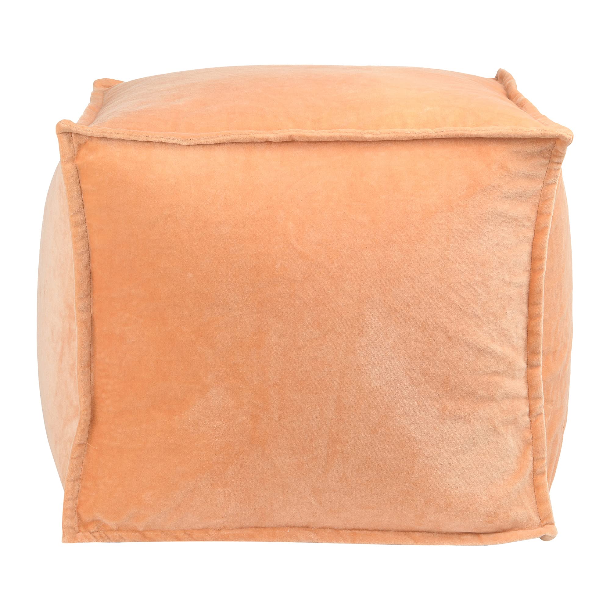 Main + Mesa Square Velvet Pouf