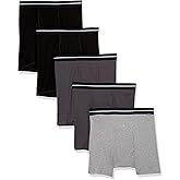 Amazon Essentials Mens Underwear Boxer Briefs, Comfortable Cotton, Tag-Free