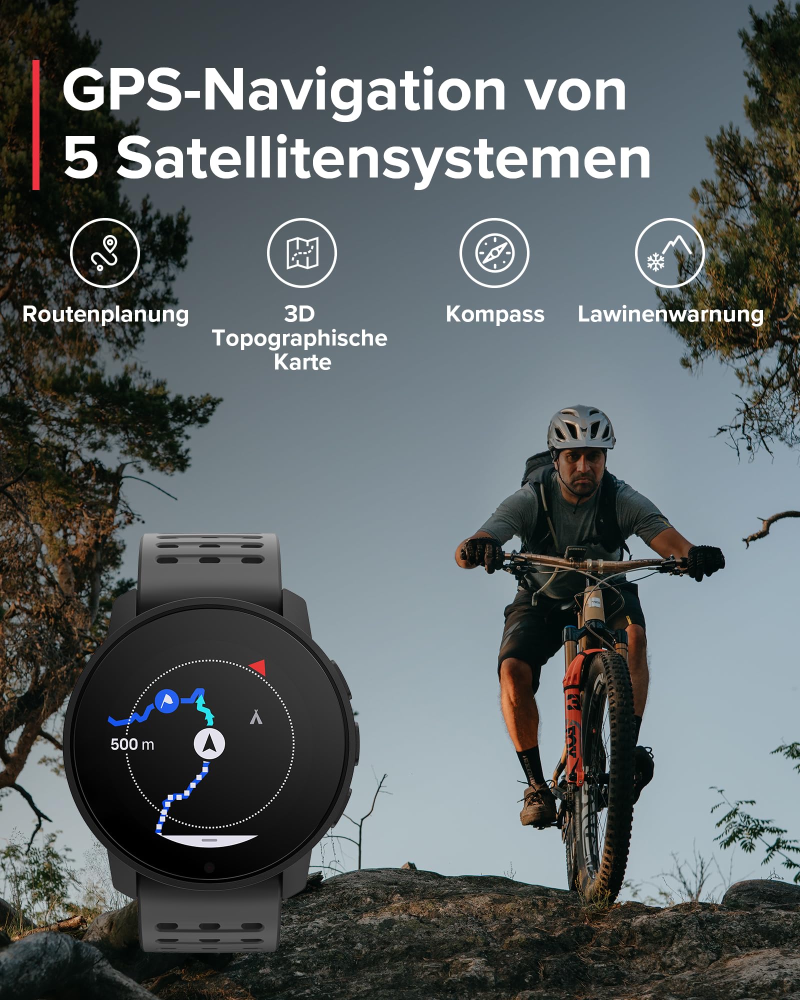 SUUNTO 9 Peak Pro GPS-Sportuhr, 1,2-Zoll-AMOLED-Display, 95+ Sportmodi 5