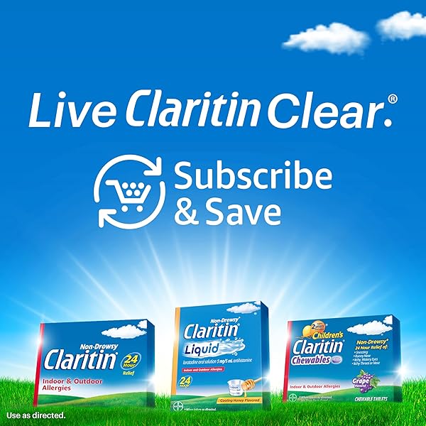 CLARITIN ALLERGY MEDICINE FOR ADULTS, 24-HOUR NON-DROWSY LORATADINE 10MG PILLS, ANTIHISTAMINE, 100 TABLETS