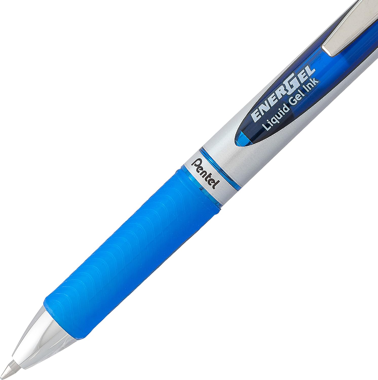 Pentel EnerGel RTX RT Liquid Gel Pen, Med, Metal Tip, 0.7mm, Blue Ink, 12-Pk Window Box of 12 (BL77PC12C1): Office Products