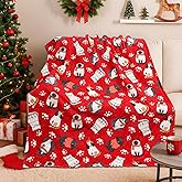 Ciazoxa Cat Christmas Blanket Red Christmas Winter Throw Blanket 50x60 Inch Ultra Soft Cozy for Home Sofa Couch and Bed Gifts for Fridend Family