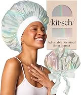 Kitsch XL Satin Bonnet for Sleeping Aura - Adjustable, Soft Frizz Prevention