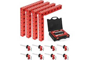 VEXTHYX Corner clamps for woodworking, 4Pack 90 degree 5.5"x5.5" clamping squares for right angle positioning, woodworking square clamp tools for cabinet, picture frame, box, drawers