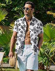 COOFANDY Mens Casual Button Down Shirts Hawaiian