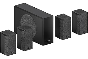 Valerion ThunderBeat 4.1.2, Wireless Dolby Atmos Surround Sound System with Subwoofer, 720W Power, 4 Wireless Surround Speaker, 360° Dome Sound, <30ms Latency, Home Theater Sound System for Projectors