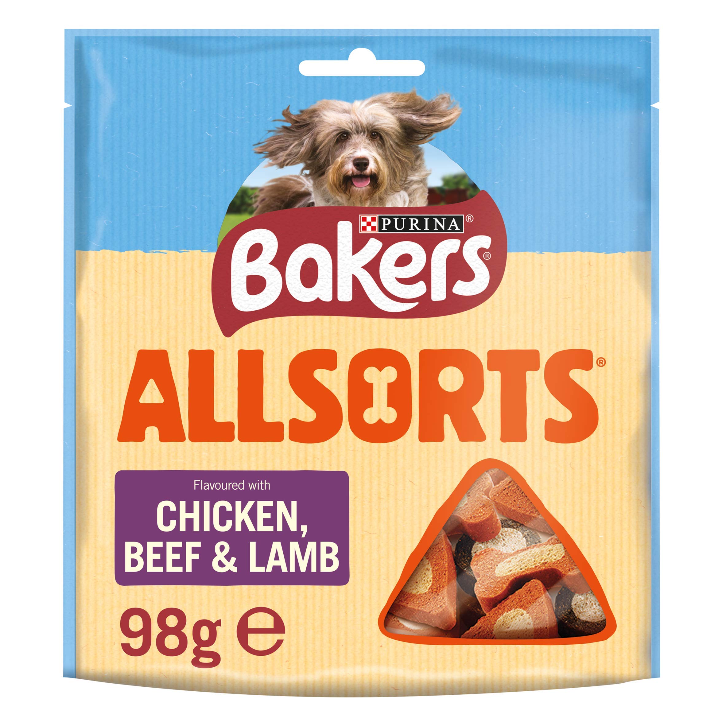 BAKERS Allsorts Chicken, Beef and Lamb Dog Treats 98g (Pack of 6) — image 1