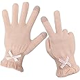 Evridwear Eczema Gloves Kids Cotton Moisturizing Gloves 2 Pairs Touchscreen for Dry Hands, Eczema, SPA, Overnight Lotion (Pink Thin)