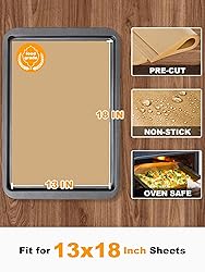 SMARTAKE 200 Pcs Unbleached Parchment Paper Baking