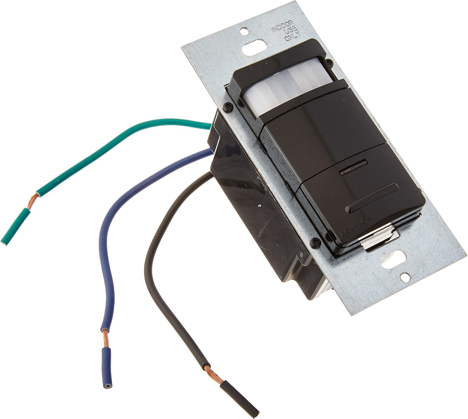 Leviton ODS10IQE Decora Wall Switch Occupancy Sensor, Black Motion