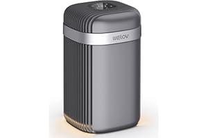 WELOV Air Purifiers for Bedroom: H13 True HEPA Air Purifiers for Pets Allergens Removal to 0.1 Microns, 23db Quiet, Night Light, Air Cleaner Odor Eliminator for Pet Hair Pollen Smoke Dust, Ozone Free