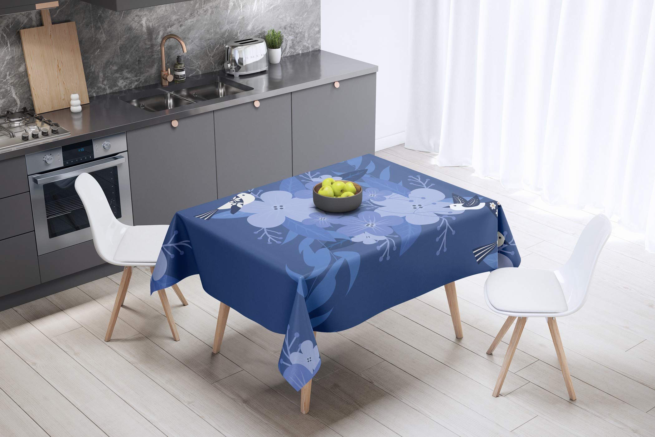 Bonamaison Kitchen Decoration, Tablecloth, 140cm x 140cm - Designed and Manufactured in Turkey