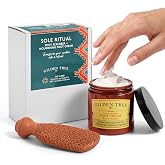 Pumice Stone for Feet + Foot Cream Kit - Pedicure Tools for Dry Cracked Heel Treatment + Moisturizer