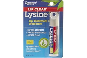 Quantum Health, Lip Clear Lysine + Coldstick, SPF-21, 5g (Pack of 4)