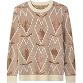 ZHILI Ugly Christmas Sweaters for Men Featuring Winter Argyle Patterns Loose Crew Neck Pullover Sweater