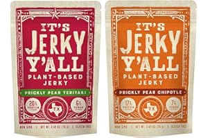It's Jerky Y'all Plant Based Jerky SWEET & SPICY | Beyond Tender and Tasty Vegan Snacks | Non-GMO, Gluten Free, Vegetarian (2 Pack)