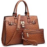 Dasein Women Handbags and Purses Ladies Shoulder Bag Top Handle Satchel Tote Work Bag with Matching Clutch