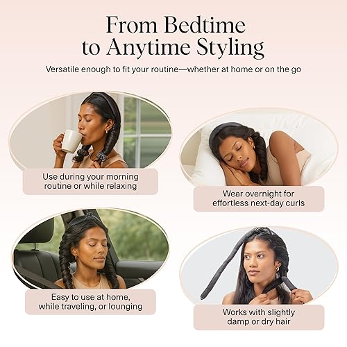 Kitsch Satin Heatless Curling Set – Heatless Curls Overnight with