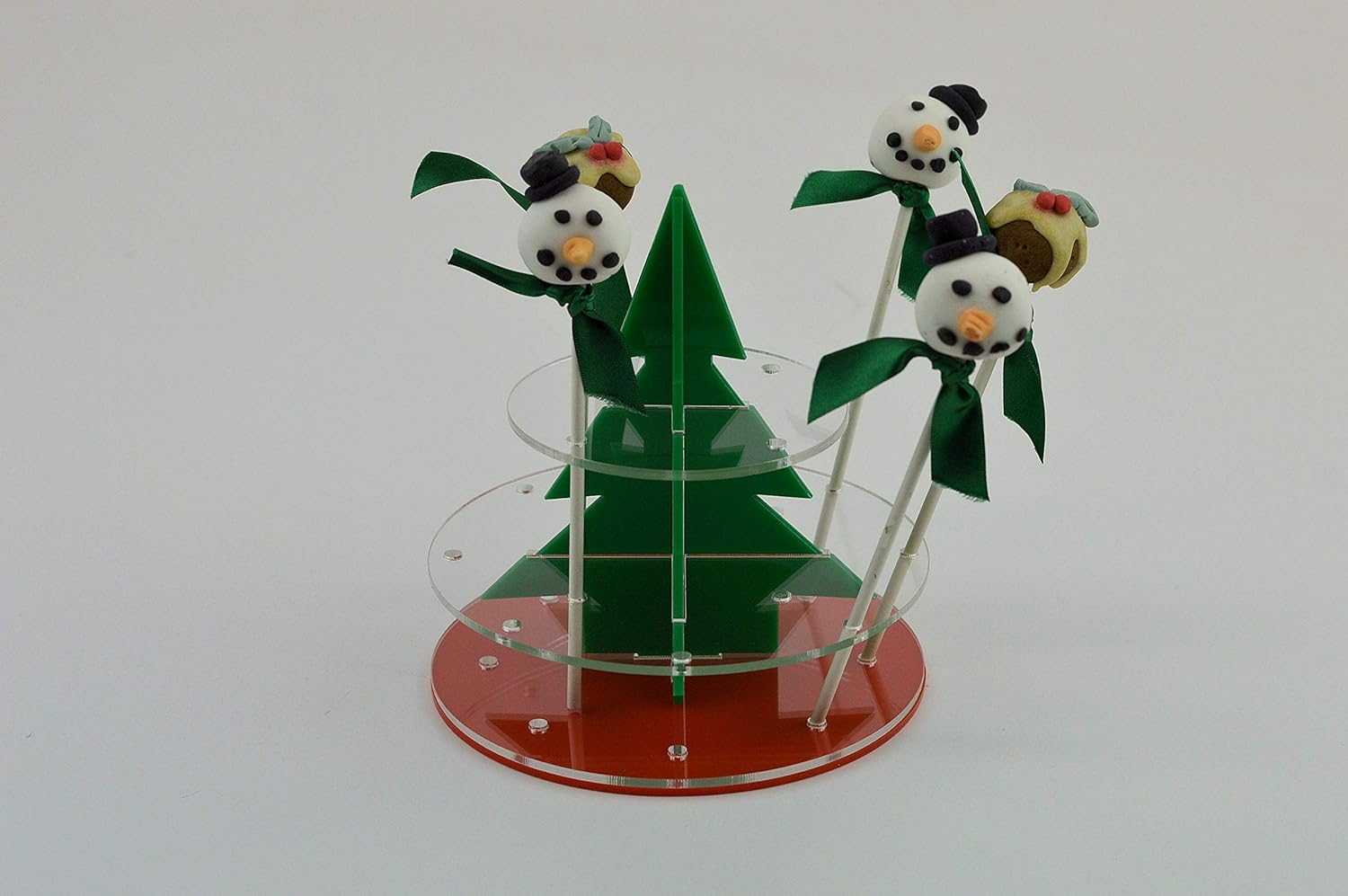 Red Green Christmas Tree Cake Pop Stand Holds 12 Cake Pops Xmas2 Amazon Co Uk Kitchen Home