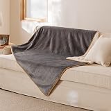 LE SURE Waterproof Fleece Blanket 152x127cm Reversible Dog Blanket Grey view 6
