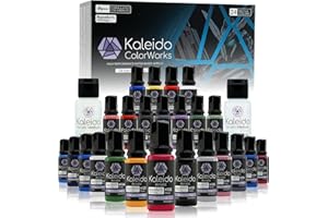 Gaahleri Kaleido Mecha 24-Color Set – Water-Based Acrylic Airbrush Paint Kit for Scale Models, Gundam, Gunpla,Mecha,Cars & Miniatures – Pre-Thinned, High Gloss, Fast-Drying, with Thinner & Cleaner