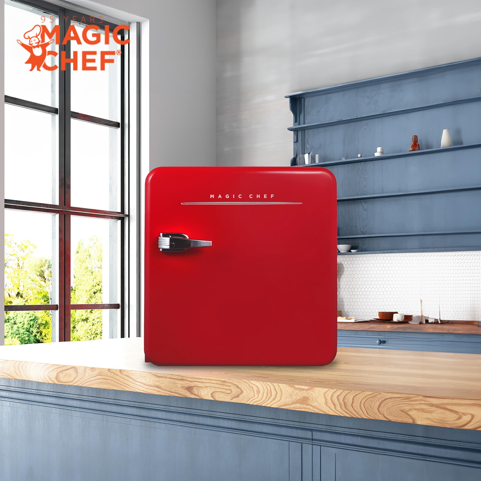 MAGIC CHEF MCR16CHR Compact Refrigerator, Red