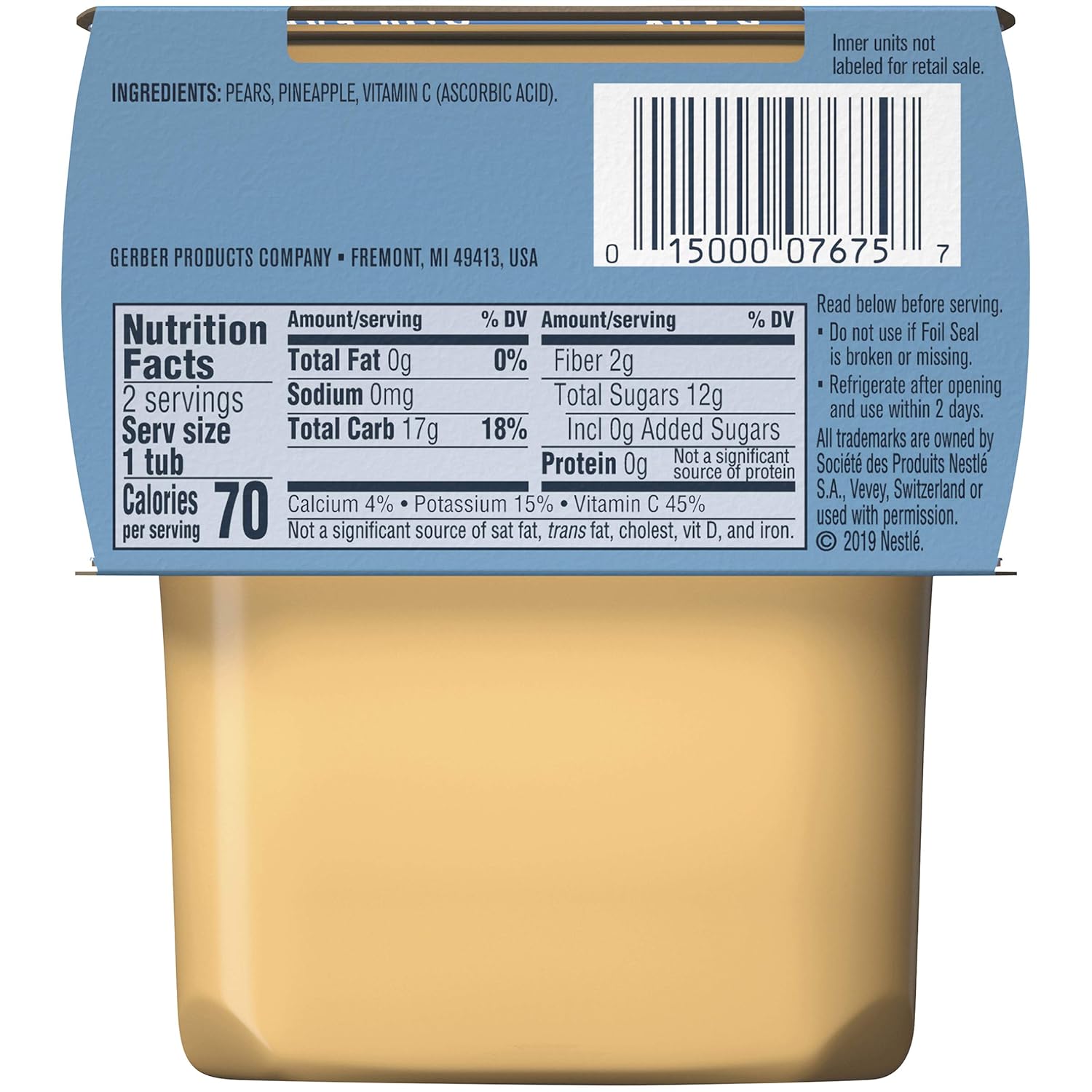 gerber pineapple baby food